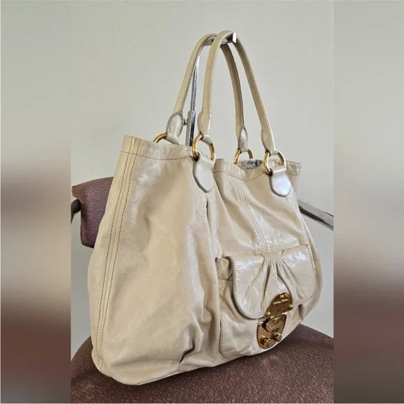 Authenticmiu miu Tan Tote Bag